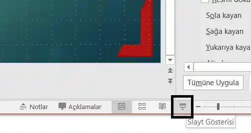 Powerpoint Slayt Gösterisi Görünümünü Seçme 3