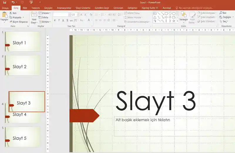 Powerpoint Slayt Panelinde Bir Slaytı Kaydırma