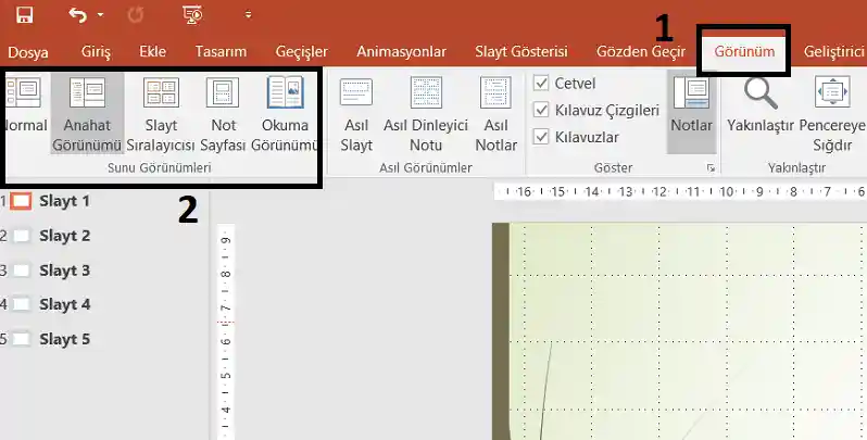 Powerpoint Slayt Panelinde Bir Slaytı Kaydırma