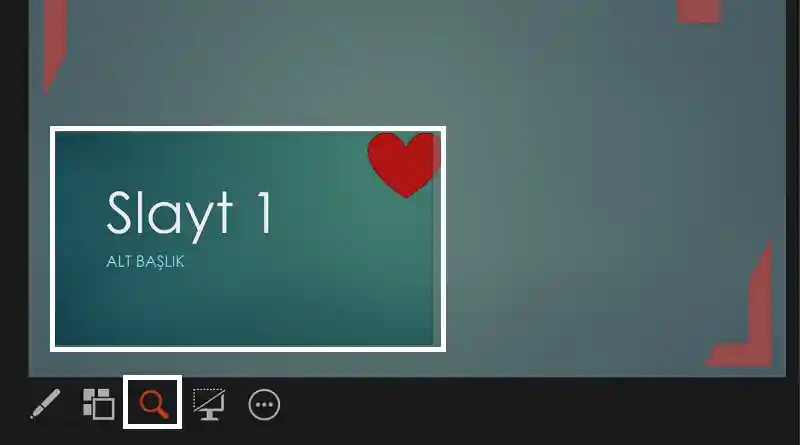 Powerpoint Sunucu Görünümünde Slaydı Yakınlaştırma