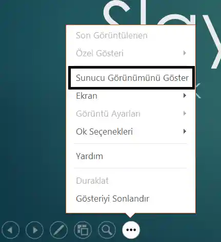 Powerpoint Sunucu Görünümünü Açma