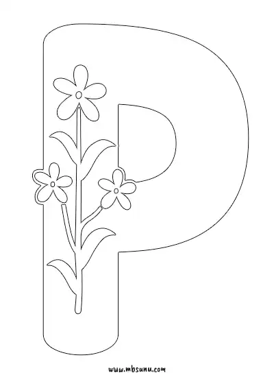 Boyamaya Uygun Png P Harfi - Model 21