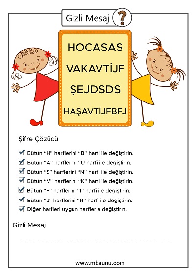 Gizli Mesaj Etkinliği 4