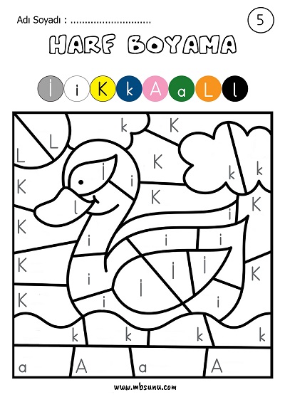 1. Sınıf İlk Okuma İ Sesi Boyama Etkinliği