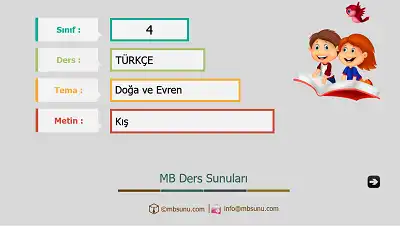 4. Sınıf Türkçe - Etkinlik ve Cevaplarıyla Kış Ders Sunusu