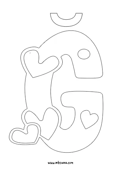 Boyamaya Uygun Png Ğ Harfi - Model 7
