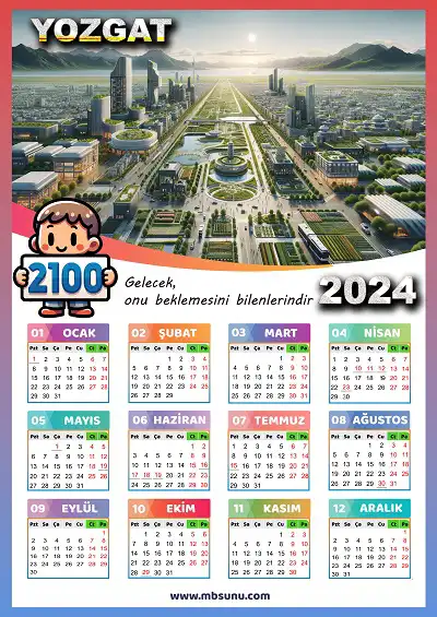 Gelecek Tasarımlı 2024 Yozgat Takvimi