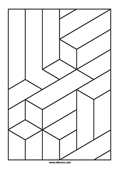3D Geometrik Boyama 10