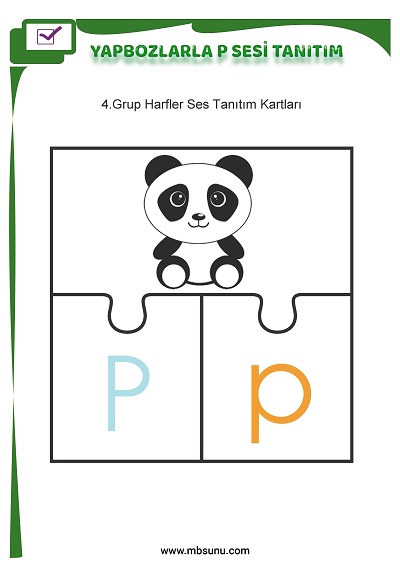 1. Sınıf İlk Okuma Yapbozlarla P Sesi Tanıtım Etkinliği
