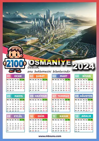 Gelecek Tasarımlı 2024 Osmaniye Takvimi