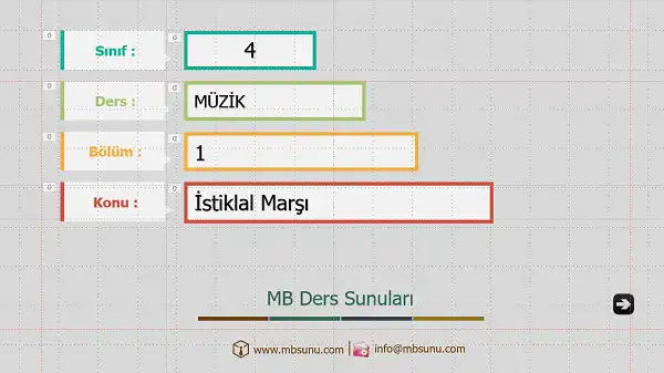 4. Sınıf Müzik İstiklal Marşı Sunusu
