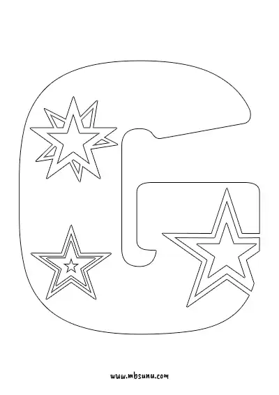 Boyamaya Uygun Png G Harfi - Model 17