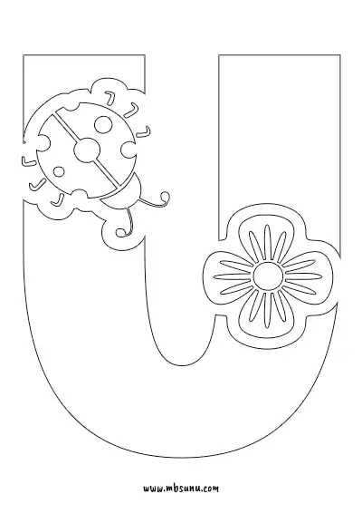 Boyamaya Uygun Png U Harfi - Model 1
