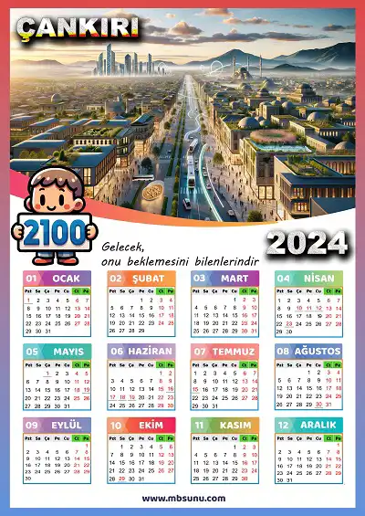 Gelecek Tasarımlı 2024 Çankırı Takvimi