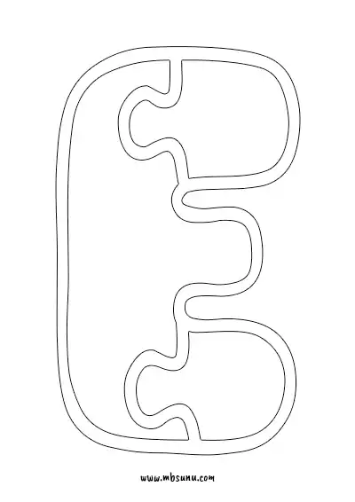 Boyamaya Uygun Png E Harfi - Model 7