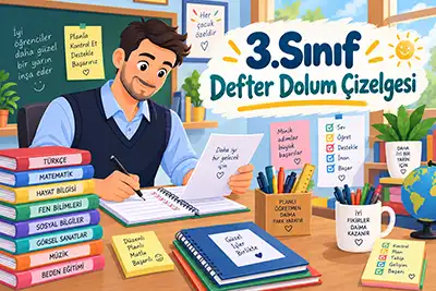 2026-2027 Yılı İlkokul 3. Sınıf 1. Hafta Sınıf Defteri Doldurma Planı