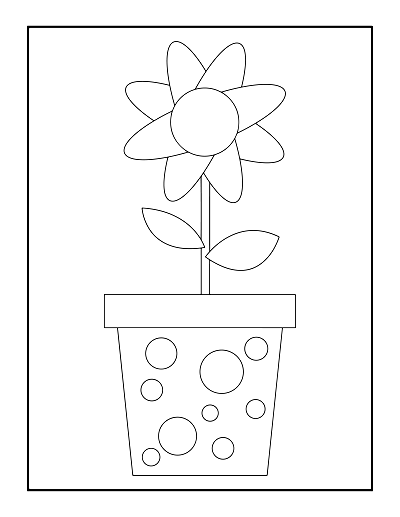 Vazolu Çiçek Boyama 4