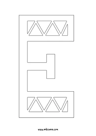 Boyamaya Uygun Png E Harfi - Model 43