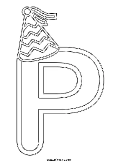 Boyamaya Uygun Png P Harfi - Model 24