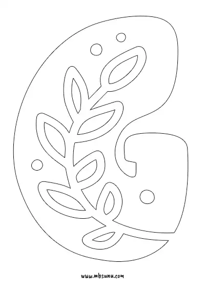 Boyamaya Uygun Png G Harfi - Model 10