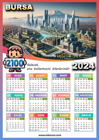 Gelecek Tasarımlı 2024 Bursa Takvimi