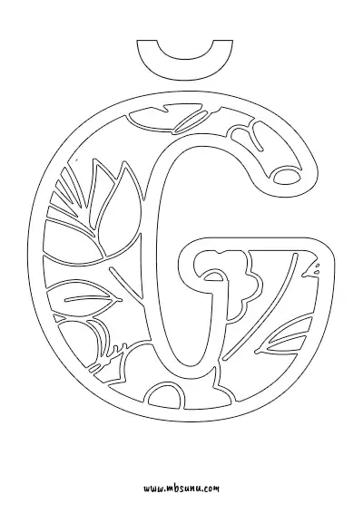 Boyamaya Uygun Png Ğ Harfi - Model 25