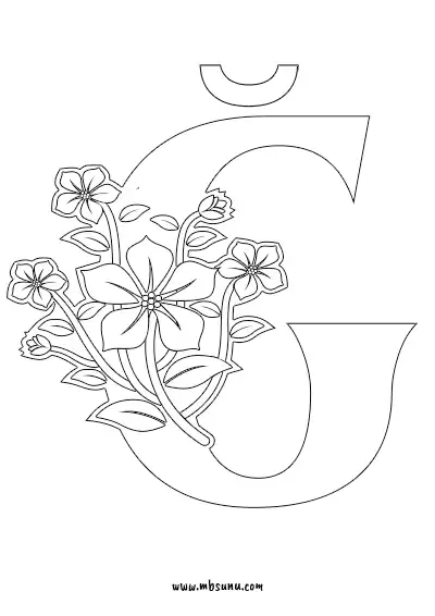 Boyamaya Uygun Png Ğ Harfi - Model 20