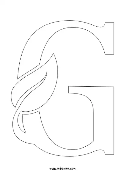 Boyamaya Uygun Png G Harfi - Model 24