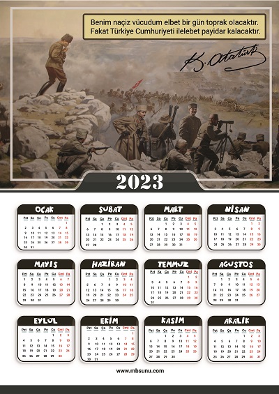 2023 Atatürklü Takvim