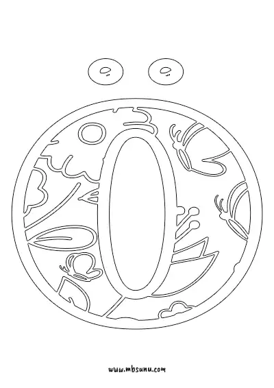 Boyamaya Uygun Png Ö Harfi - Model 11
