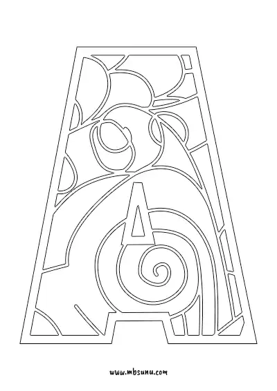 Boyamaya Uygun Png A Harfi - Model 42