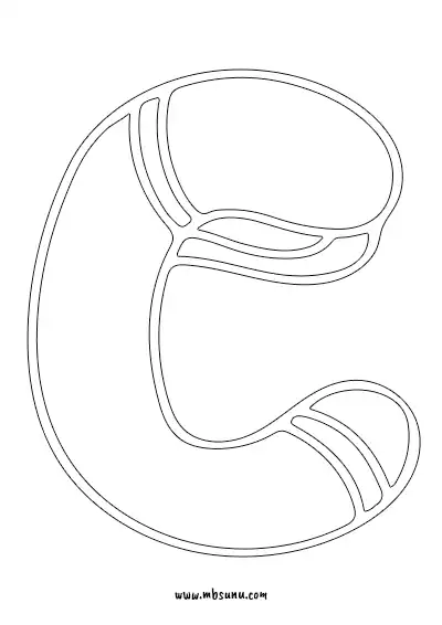 Boyamaya Uygun Png C Harfi - Model 8