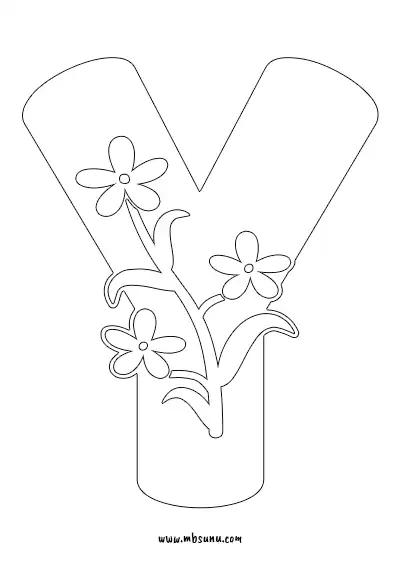 Boyamaya Uygun Png Y Harfi - Model 11
