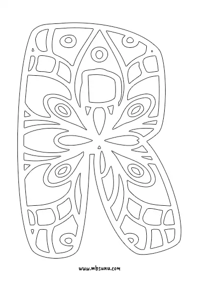 Boyamaya Uygun Png R Harfi - Model 22