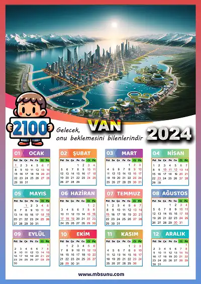 Gelecek Tasarımlı 2024 Van Takvimi