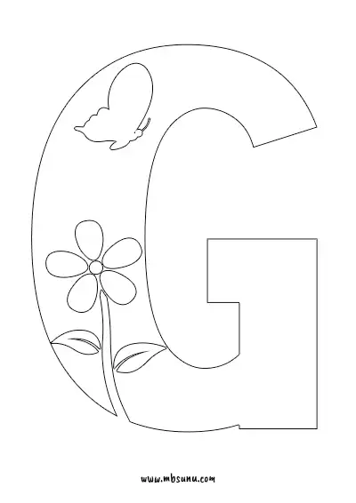 Boyamaya Uygun Png G Harfi - Model 8