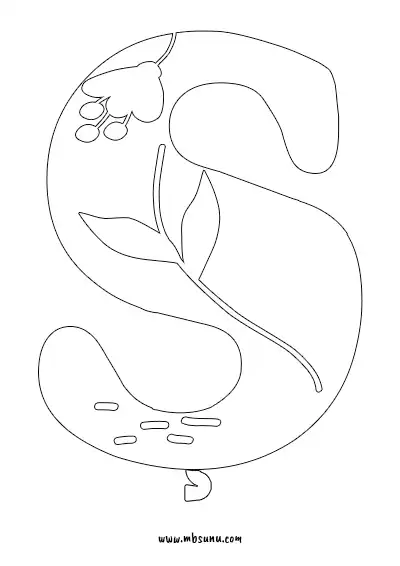 Boyamaya Uygun Png Ş Harfi - Model 8