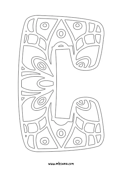 Boyamaya Uygun Png C Harfi - Model 23