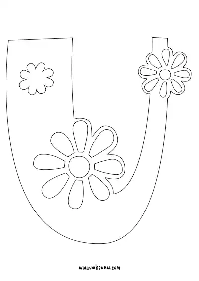 Boyamaya Uygun Png U Harfi - Model 2