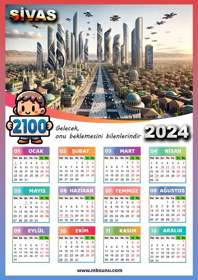 Gelecek Tasarımlı 2024 Sivas Takvimi