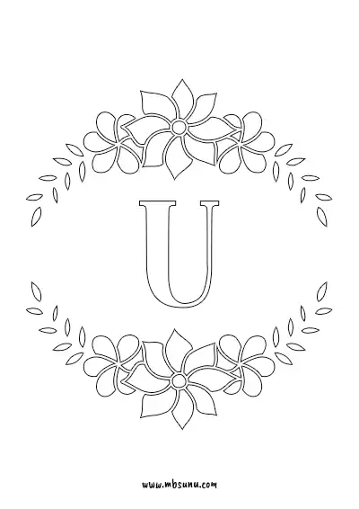 Boyamaya Uygun Png U Harfi - Model 10