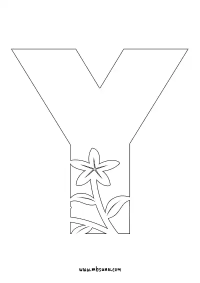 Boyamaya Uygun Png Y Harfi - Model 8