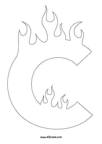Boyamaya Uygun Png C Harfi - Model 4