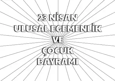 23 Nisan Desenli Boyama