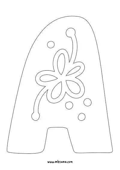 Boyamaya Uygun Png A Harfi - Model 50