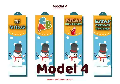 Model 4 - Kardan Adamlı Kitap Ayracı