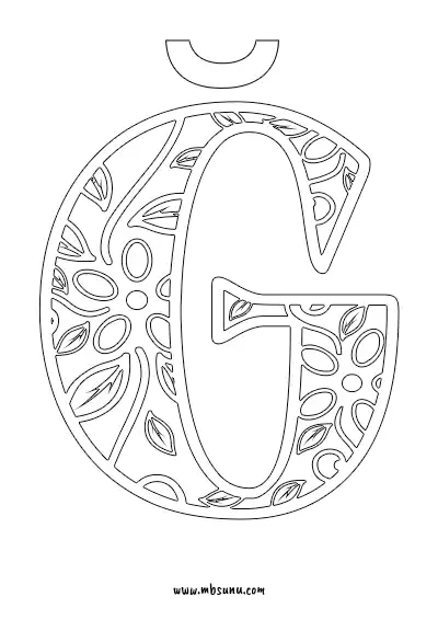 Boyamaya Uygun Png Ğ Harfi - Model 16
