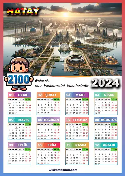 Gelecek Tasarımlı 2024 Hatay Takvimi