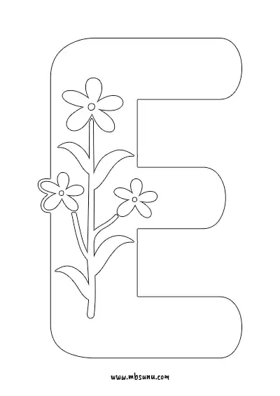 Boyamaya Uygun Png E Harfi - Model 41