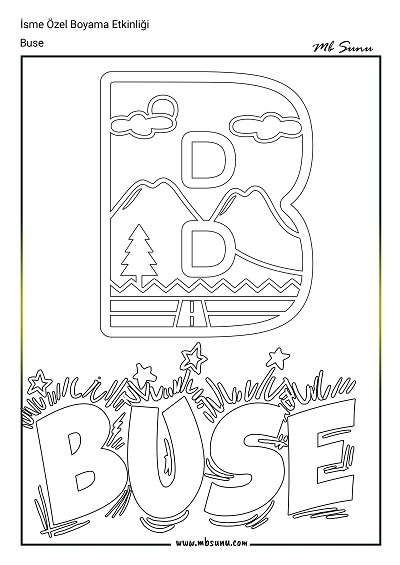 İsme Özel Boyama Etkinliği - Buse